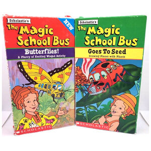 The Magic School Bus Butterflies And Goes To Seed: Two VHS From 1998 and 1999)
